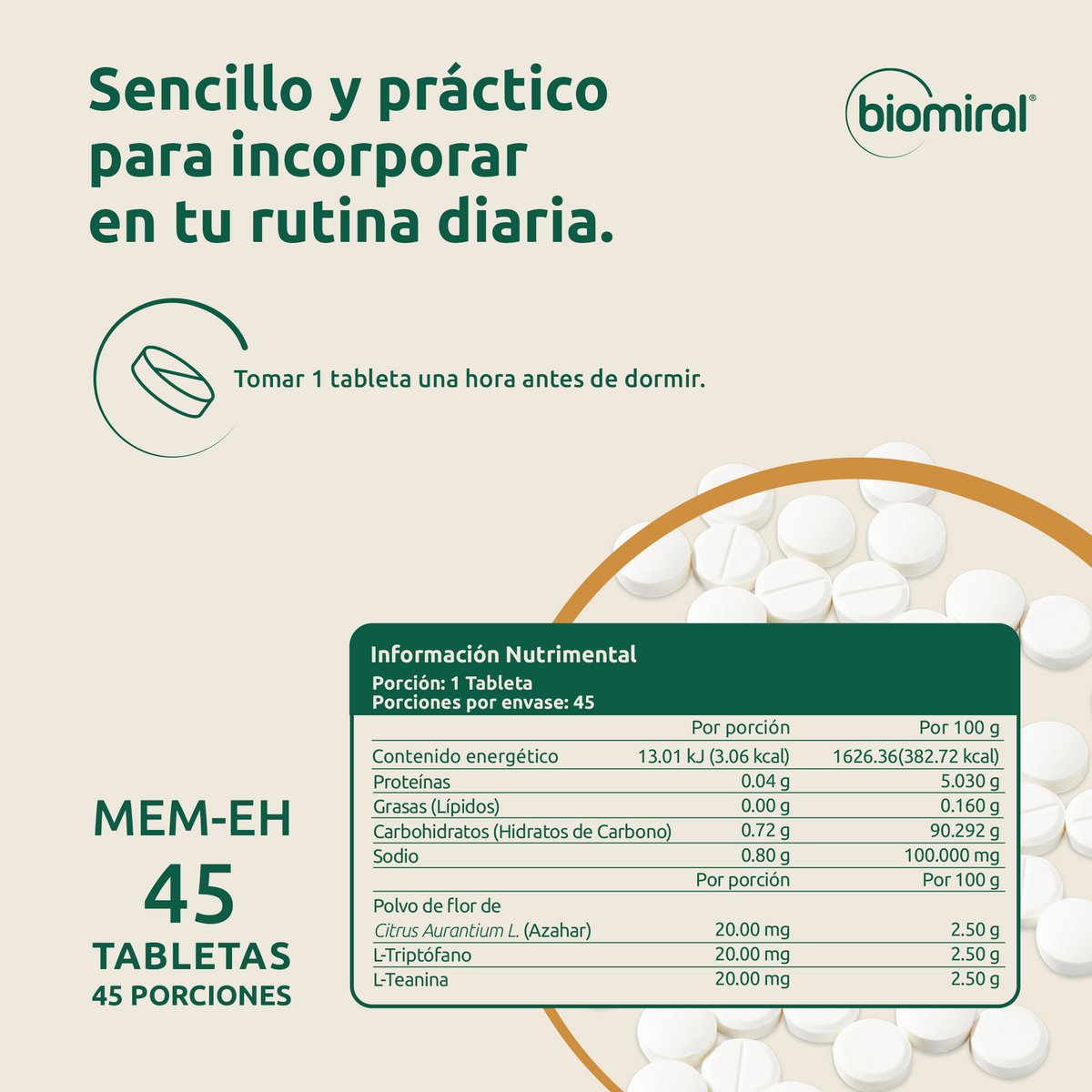 MEM-EH | L-Triptófano, L-Teanina y Flor de Azahar
