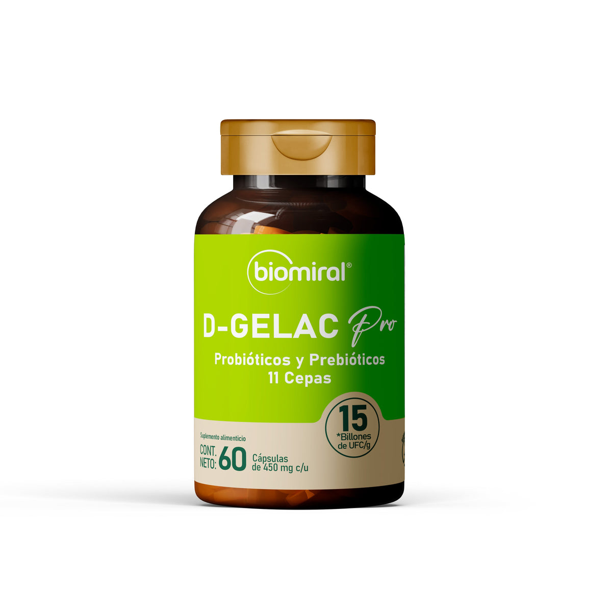 D-GELAC PRO | 11 cepas probióticas, 15 billones UFC + manzanilla