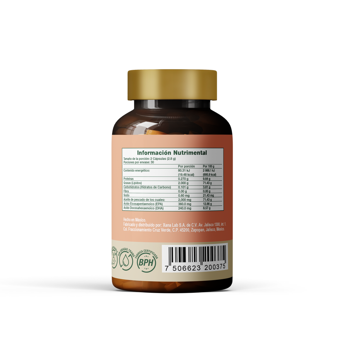 Omega 3 Biomiral | 360 mg de EPA + 240 mg de DHA