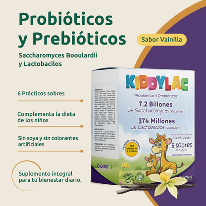 Kiddylac | Probióticos infantiles | 6 sobres