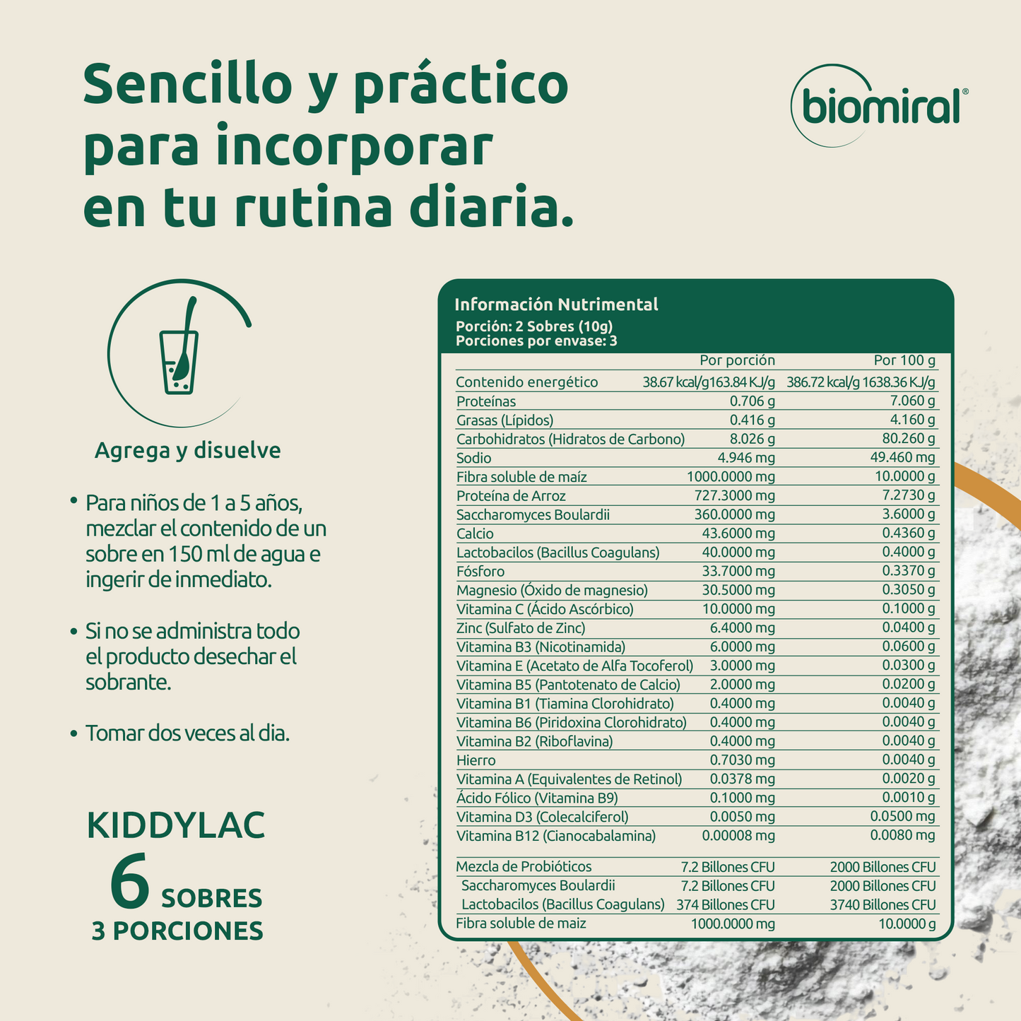 Kiddylac | Probióticos infantiles | 6 sobres