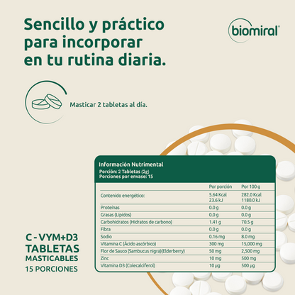 C-VYM + D3 tabletas masticables - imagen 3
