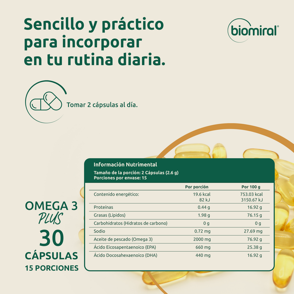 Omega 3 Plus Biomiral - imagen 3