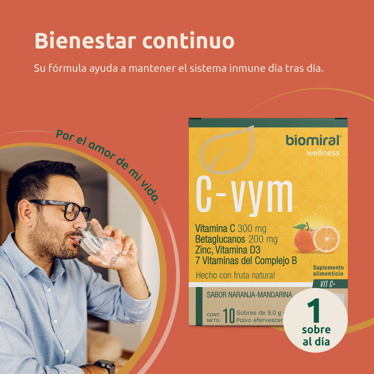 C-VYM | Vitamina C, Betaglucanos, Zinc, D3 y Complejo B