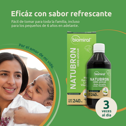Natubron Cero Azúcar | Menta, Eucalipto, Limón y Vitamina C