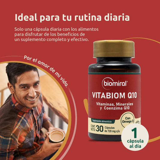 Vitabiom Q10 | Coenzima Q10 + Complejo B y Antioxidantes