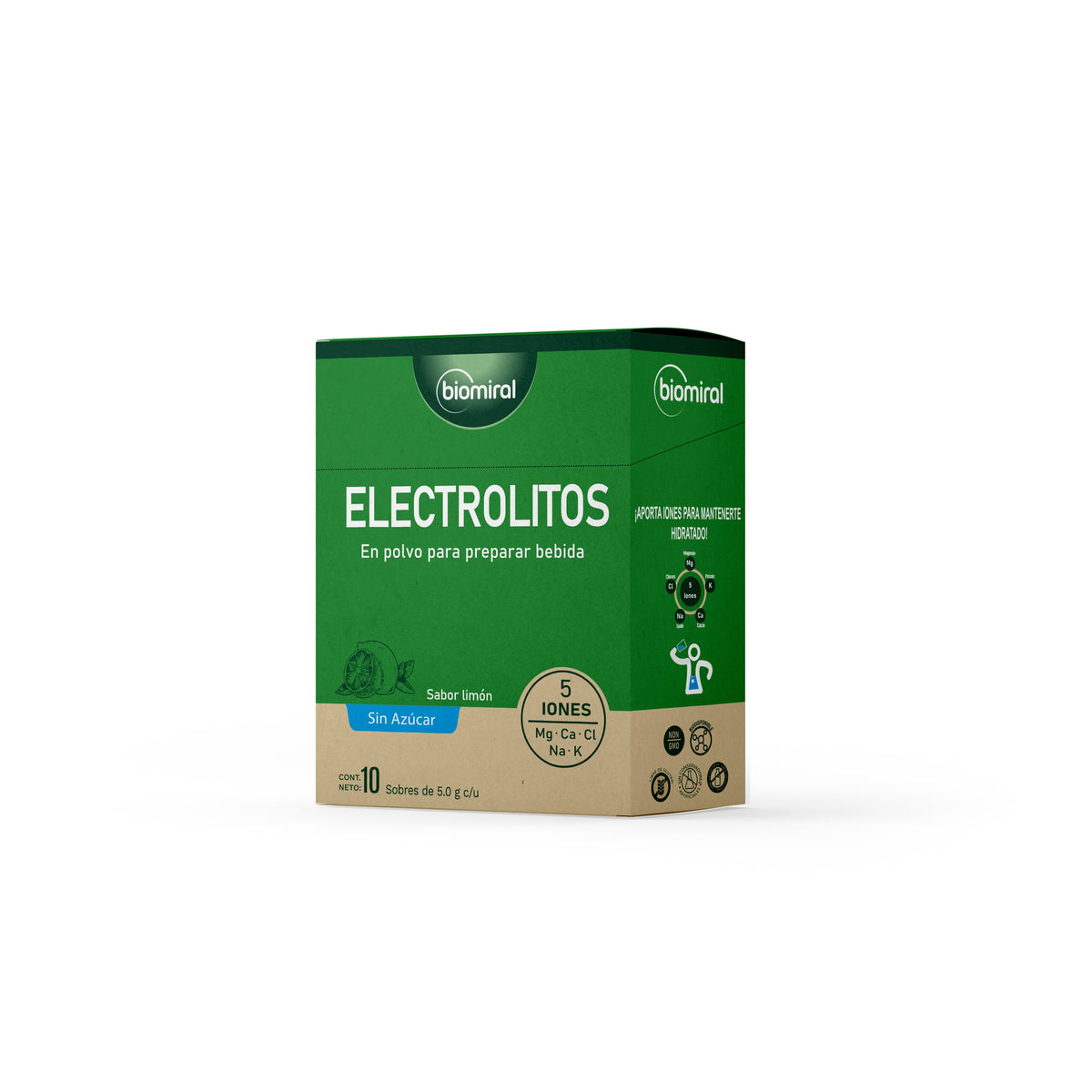 Electrolitos Biomiral | Potasio, Magnesio, Calcio y Sodio | Sin azúcar